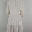 Second-Hand - Witchery Linen Blend Deep V Midi Dress Size 8 - SwapUp