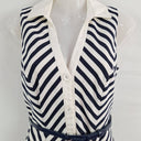 Second-Hand - Review Diagonal Striped Collared Midi Dress Size 8 - SwapUp