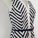Second-Hand - Review Diagonal Striped Collared Midi Dress Size 8 - SwapUp