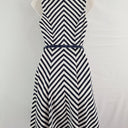 Second-Hand - Review Diagonal Striped Collared Midi Dress Size 8 - SwapUp