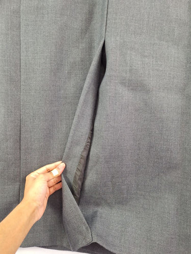 Second-Hand - Witchery Dove Grey Double Breasted Suit Coat Size 8 - SwapUp