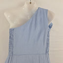 Second-Hand - Aje Cornflower Blue Statement Ruffle Midi Dress Size 6 - SwapUp
