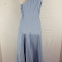 Second-Hand - Aje Cornflower Blue Statement Ruffle Midi Dress Size 6 - SwapUp