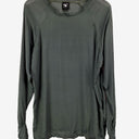 Second-Hand - Nu Dark Sage Silk Blend Top Size S - SwapUp