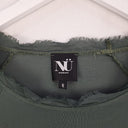 Second-Hand - Nu Dark Sage Silk Blend Top Size S - SwapUp