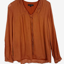Second-Hand - David Lawrence Cinnamon Tie Front Blouse Size 6 - SwapUp