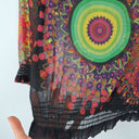 Second-Hand - Desigual Semi Sheer Rainbow Burst Top Size S - SwapUp