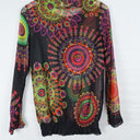 Second-Hand - Desigual Semi Sheer Rainbow Burst Top Size S - SwapUp