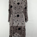 Second-Hand - The Ark Cocoa Leafy Embroidered Sheer Dress Size S - SwapUp