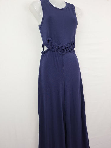 Second-Hand - Marciano Indigo Braided Stretch Jumpsuit Size S - SwapUp