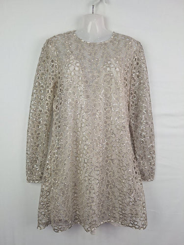 Second-Hand - Stevie May Timeless Silver Embroidered & Sequin Mini Dress Size M - SwapUp