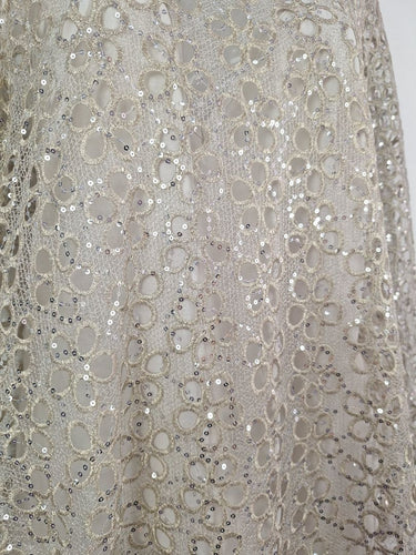Second-Hand - Stevie May Timeless Silver Embroidered & Sequin Mini Dress Size M - SwapUp