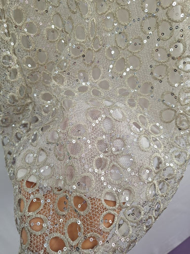 Second-Hand - Stevie May Timeless Silver Embroidered & Sequin Mini Dress Size M - SwapUp