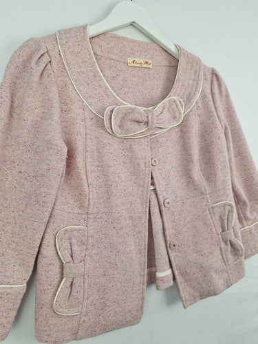 Second-Hand - Alannah Hill Bowed Marle Cropped Jacket Size 10 - SwapUp