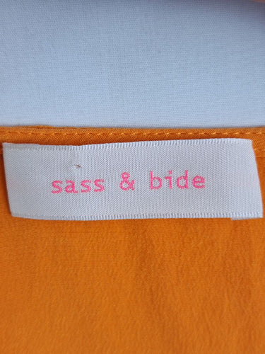 Second-Hand - Sass & Bide Zesty Asymmetric Silk Top Size 12 - SwapUp
