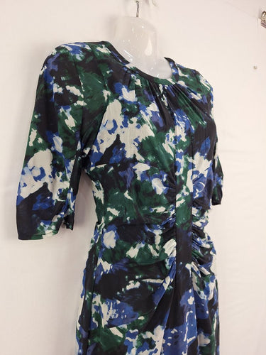 Second-Hand - Whistles Bella Luna Print Midi Dress Size 8 - SwapUp
