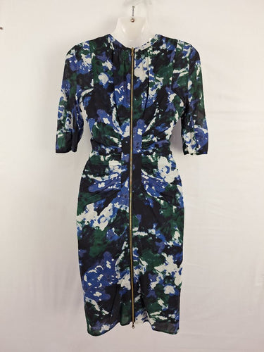 Second-Hand - Whistles Bella Luna Print Midi Dress Size 8 - SwapUp