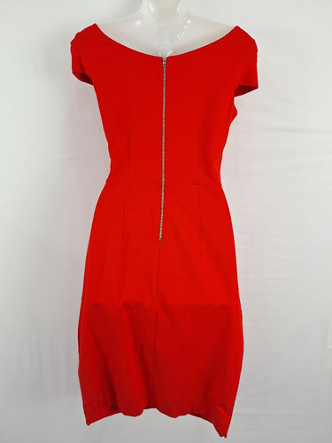 Second-Hand - Great Plains Candy Red Chic Zip Back Dress Size XS - SwapUp