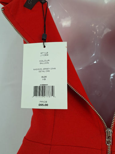 Second-Hand - Great Plains Candy Red Chic Zip Back Dress Size XS - SwapUp