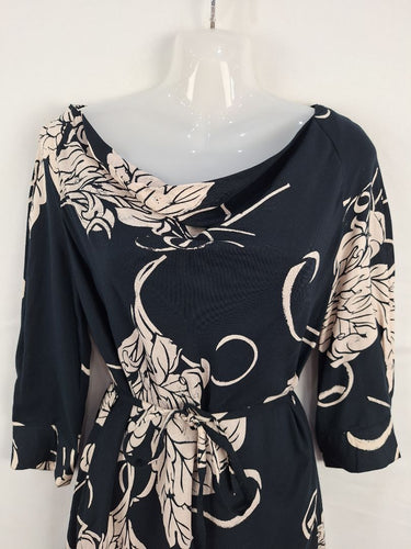 Second-Hand - Great Plains Dark Navy Effortless Playful Mini Dress Size XS - SwapUp