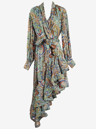 Second-Hand - Elliatt Sage Boho Soft Draped Midi Dress Size XS - SwapUp