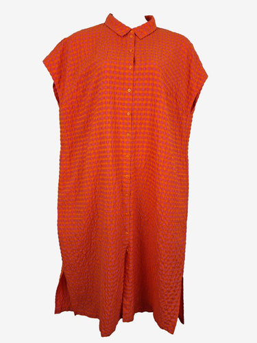 Elk Vibrant Red and Magenta Gingham Dress Size 14