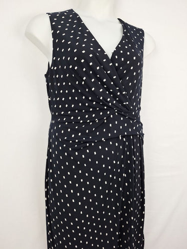 Second-Hand - David Lawrence Front Twist Navy Mini Dress Size M - SwapUp