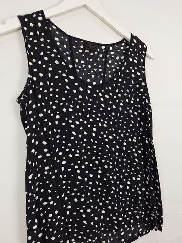Second-Hand - David Lawrence Organic Spot Midnight Sky Top Size 8 - SwapUp