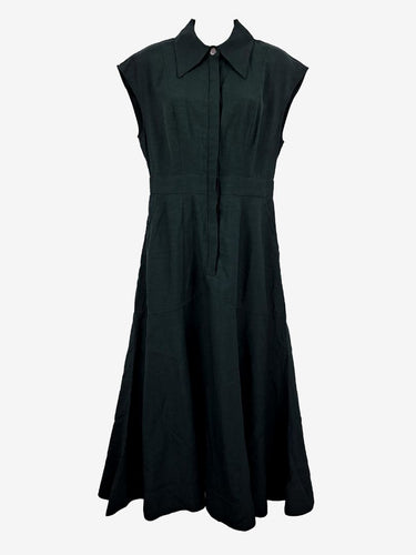Cue Emerald Luxe Pointed Collar Maxi Dress Size 10