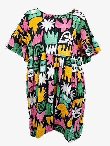Gorman Colourful Pomegranate Crinkle Cotton Dress Size 16