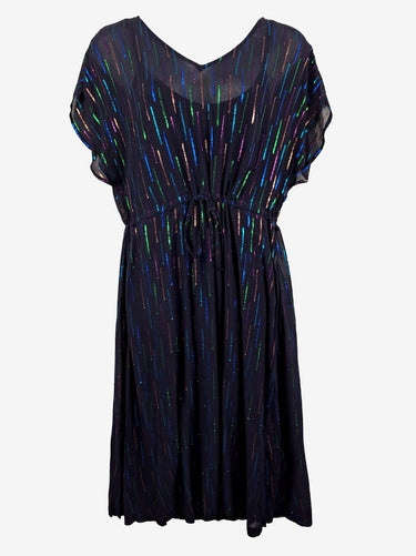Elk Firework Shimmer Drape Shoulder Maxi Dress Size 16