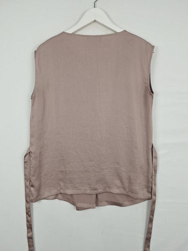 Second-Hand - Saba Sheike Back Tie Sleeveless Top Size 6 - SwapUp
