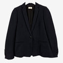 Second-Hand - Marcs Navy Shimmer Sleek Blazer Size 8 - SwapUp