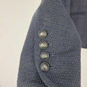 Second-Hand - Marcs Navy Shimmer Sleek Blazer Size 8 - SwapUp
