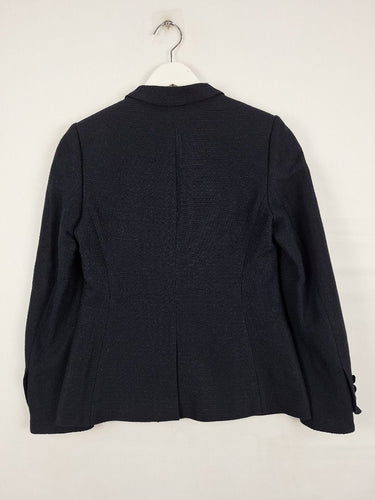 Second-Hand - Marcs Navy Shimmer Sleek Blazer Size 8 - SwapUp