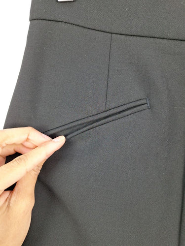 Second-Hand - Veronika Maine Black Front Buttons Midi Skirt Size 8 - SwapUp