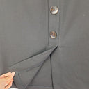 Second-Hand - Veronika Maine Black Front Buttons Midi Skirt Size 8 - SwapUp