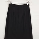 Second-Hand - Veronika Maine Black Front Buttons Midi Skirt Size 8 - SwapUp