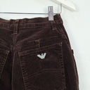 Second-Hand - Armani Jeans Chocolate Velvet Tapered Pants Size 6 - SwapUp