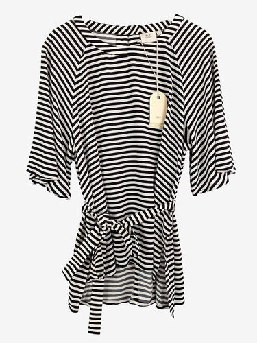 Elk Black & White Stripe Myro Top Size 16
