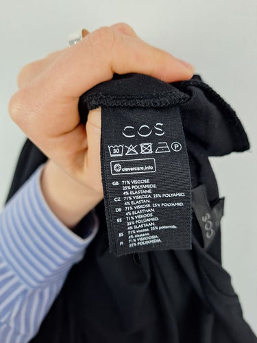 Second-Hand - COS Black High Low Look Dress Size L - SwapUp