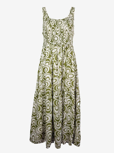 Yours Truly Apple Swirl Shirred Bodice Dress Size 14