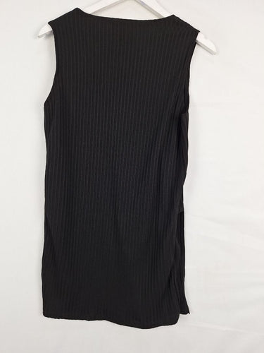 Second-Hand - French Connection Ribbed Sleeveless Long Top Size S - SwapUp