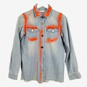 Second-Hand - Gypsy Soul Denim Spray Punk Jacket Size XS - SwapUp