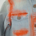 Second-Hand - Gypsy Soul Denim Spray Punk Jacket Size XS - SwapUp