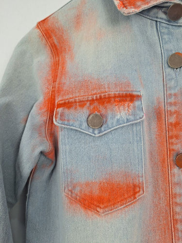 Second-Hand - Gypsy Soul Denim Spray Punk Jacket Size XS - SwapUp