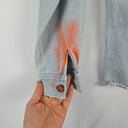Second-Hand - Gypsy Soul Denim Spray Punk Jacket Size XS - SwapUp