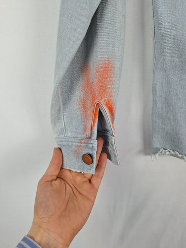 Second-Hand - Gypsy Soul Denim Spray Punk Jacket Size XS - SwapUp
