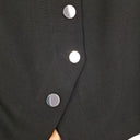 Second-Hand - Maje Black Silver Button Asymmetrical Skirt Size S - SwapUp