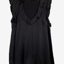 Second-Hand - Zimmermann Black Silk Frill Pure Silk Top Size 8 - SwapUp